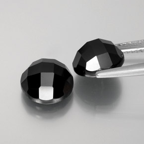 Spinel Gemstones in 9 mm (calibrated) Size for Sale, Spinel Stones in Schorl Color