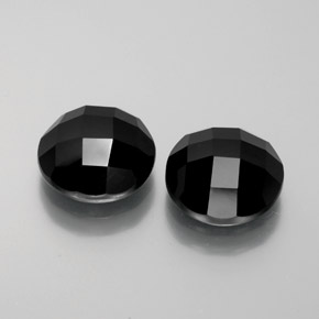 6.96 ctw Black Spinel Stones, Natural Spinel in Round Rose-Cut Shape for Sale