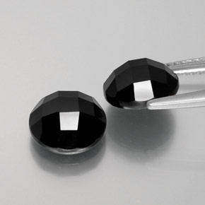 Spinel Gemstones in 9 mm (calibrated) Size for Sale, Spinel Stones in Black Color