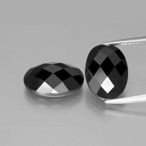 Black Spinel Gem - 6.9ct Oval Rose-Cut (ID: 377902)