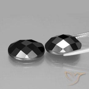 Spinel Gemstones in 14 x 10 mm (calibrated) Size for Sale, Spinel Stones in Black Color