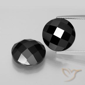 13.85 ct Black Spinel, 11.6 mm Round Rose Cut From Thailand, Photo A