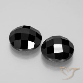 13.85 ctw Black Spinel Stones, Natural Spinel in Round Rose-Cut Shape for Sale