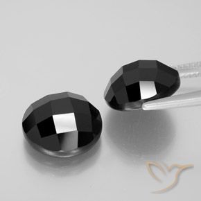 Spinel Gemstones in 12 mm (calibrated) Size for Sale, Spinel Stones in Black Color