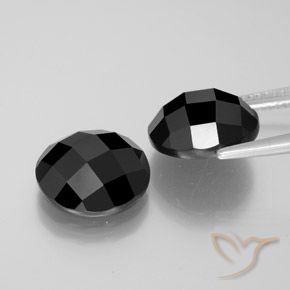 Spinel Gemstones in 12 mm (calibrated) Size for Sale, Spinel Stones in Black Color