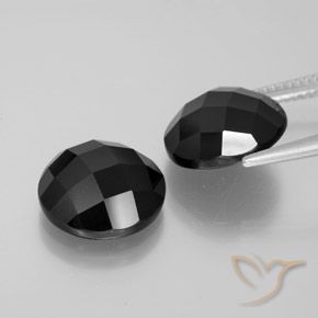 Spinel Gemstones in 12 mm (calibrated) Size for Sale, Spinel Stones in Black Color