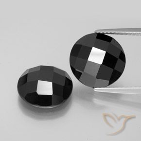 11.99 ct Black Spinel, 11.9 mm Round Rose Cut From Thailand, Photo A