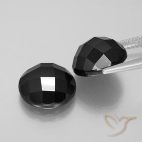 Spinel Gemstones in 12 mm (calibrated) Size for Sale, Spinel Stones in Black Color