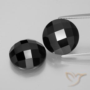 13.93 ct Black Spinel, 12 mm Round Rose Cut From Thailand, Photo A