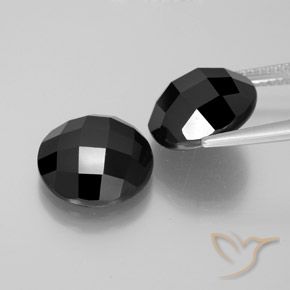 Spinel Gemstones in 12 mm (calibrated) Size for Sale, Spinel Stones in Black Color