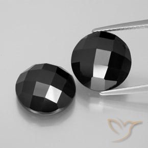 13.84ctw Natural Black Spinel, Round, Opaque