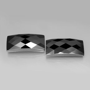 24.71 ctw Black Spinel Stones, Natural Spinel in Baguette Rose-Cut Shape for Sale