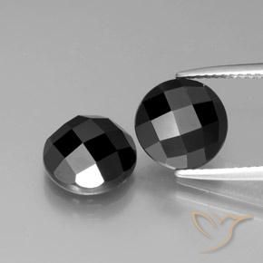 7.49ctw Natural Black Spinel, Round, Opaque