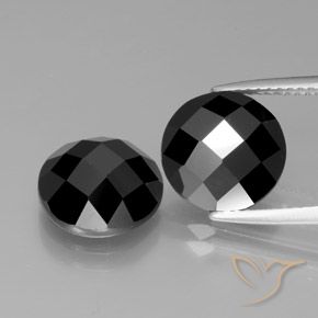 8.76 ct Black Spinel, 10.1 mm Round Rose Cut From Thailand, Photo A