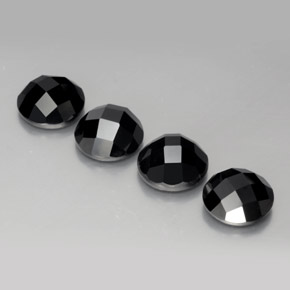 Spinel Gemstones in 9 mm (calibrated) Size for Sale, Spinel Stones in Black Color