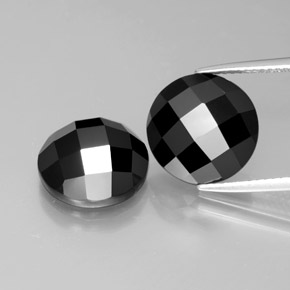 Black Spinel Gem - 7.5ct Round Rose-Cut (ID: 378794)