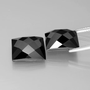 Spinel Gemstones in 12 x 12 mm (calibrated) Size for Sale, Spinel Stones in Schorl Color