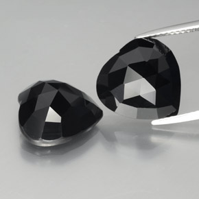 Black Spinel Gem - 8.2ct Heart Rose-Cut (ID: 379035)
