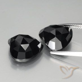 Spinel Gemstones in 13 x 12.5 mm Size for Sale, Spinel Stones in Black Color