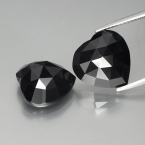 Black Spinel Gem - 8.9ct Heart Rose-Cut (ID: 379037)