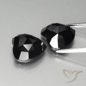 Spinel Gemstones in 13 x 13 mm (calibrated) Size for Sale, Spinel Stones in Black Color