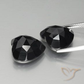 Spinel Gemstones in 13 x 13 mm (calibrated) Size for Sale, Spinel Stones in Black Color