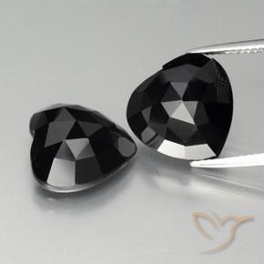 16.97ctw Natural Black Spinel, Heart, Opaque