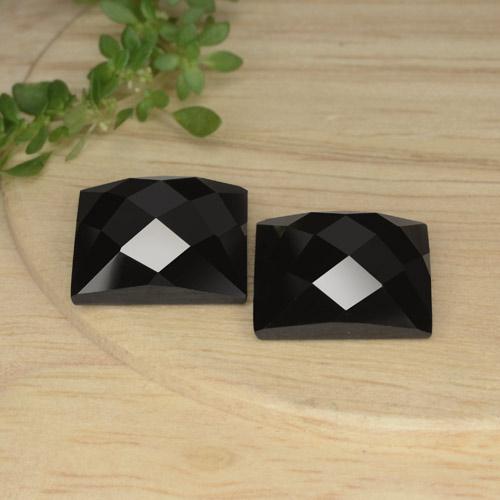 16.63 ctw Black Spinel Stones, Natural Spinel in Square Rose-Cut Shape for Sale