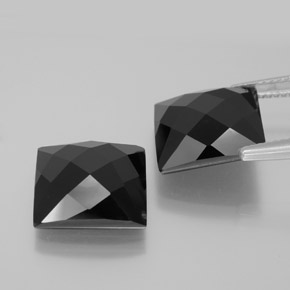 Spinel Gemstones in 12 x 12 mm (calibrated) Size for Sale, Spinel Stones in Black Color