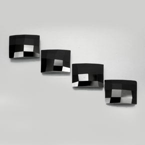 8.24 ctw Black Spinel Stones, Natural Spinel in Baguette Rose-Cut Shape for Sale