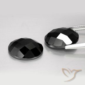 Spinel Gemstones in 14 x 10 mm (calibrated) Size for Sale, Spinel Stones in Black Color