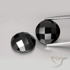 14.78ctw Natural Black Spinel, Round, Opaque