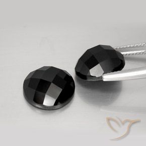 Spinel Gemstones in 12 mm (calibrated) Size for Sale, Spinel Stones in Black Color