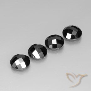 Spinel Gemstones in 10 mm (calibrated) Size for Sale, Spinel Stones in Black Color