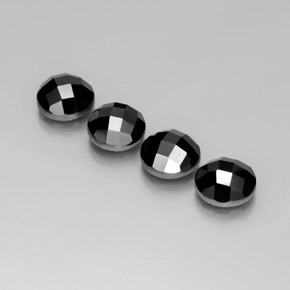 Spinel Gemstones in 9 mm (calibrated) Size for Sale, Spinel Stones in Black Color