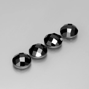 Spinel Gemstones in 9 mm (calibrated) Size for Sale, Spinel Stones in Black Color