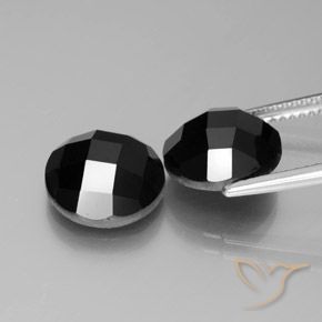 Spinel Gemstones in 10 mm (calibrated) Size for Sale, Spinel Stones in Black Color