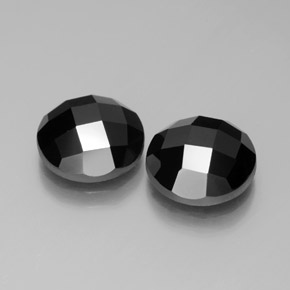 8.79 ctw Black Spinel Stones, Natural Spinel in Round Rose-Cut Shape for Sale