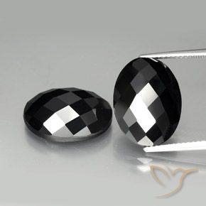 21.22ctw Natural Black Spinel, Oval, Opaque
