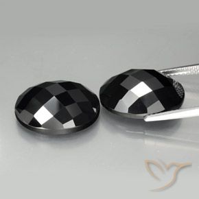 Spinel Gemstones in 16 x 12 mm (calibrated) Size for Sale, Spinel Stones in Black Color