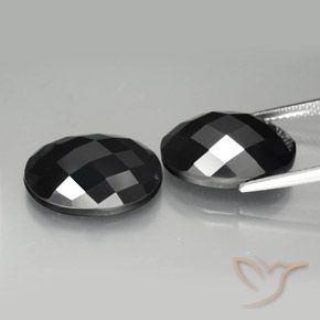 Spinel Gemstones in 16 x 12 mm (calibrated) Size for Sale, Spinel Stones in Black Color