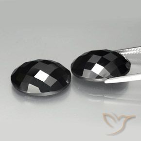 Spinel Gemstones in 16 x 12 mm (calibrated) Size for Sale, Spinel Stones in Black Color