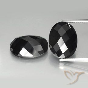 20.00ctw Natural Black Spinel, Oval, Opaque