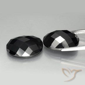 Spinel Gemstones in 16 x 12 mm (calibrated) Size for Sale, Spinel Stones in Black Color