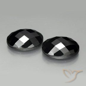 22.04 ctw Black Spinel Stones, Natural Spinel in Oval Rose-Cut Shape for Sale