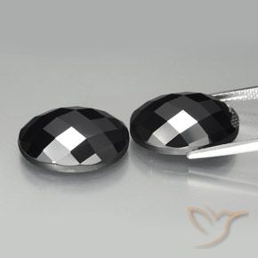 Spinel Gemstones in 16 x 12 mm (calibrated) Size for Sale, Spinel Stones in Black Color