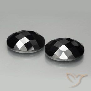 20.90 ctw Black Spinel Stones, Natural Spinel in Oval Rose-Cut Shape for Sale