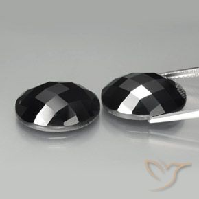 Spinel Gemstones in 16 x 12 mm (calibrated) Size for Sale, Spinel Stones in Black Color