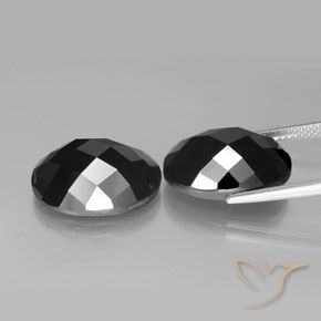 Spinel Gemstones in 16 x 12 mm (calibrated) Size for Sale, Spinel Stones in Black Color