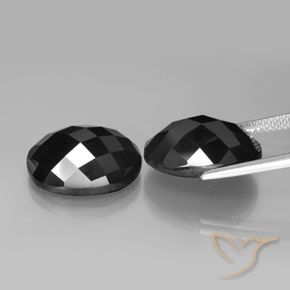 Spinel Gemstones in 16 x 12 mm (calibrated) Size for Sale, Spinel Stones in Black Color